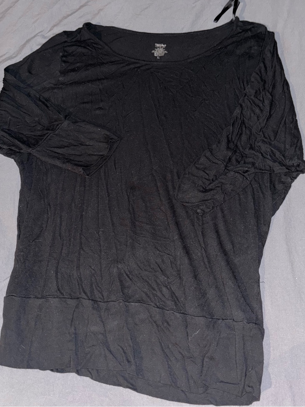 Mossimo Supply Co. Black Scoop Neck Long Sleeve Tunic